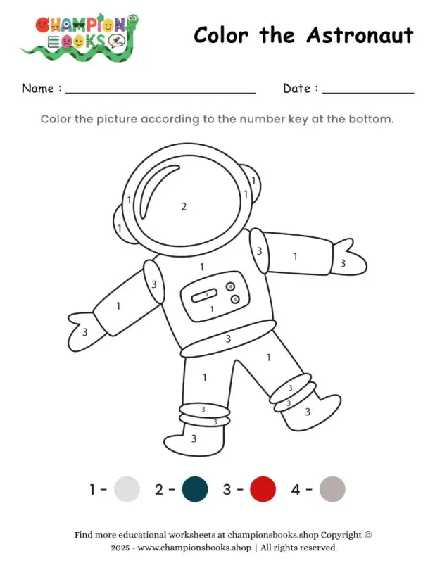 Color the Astronaut Worksheet