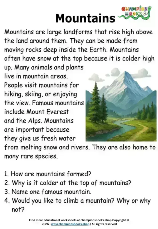 Explore Mountains: Facts & Fun for Young Learners