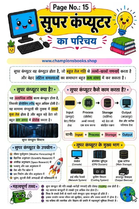 Super Computer in Hindi: Introduction & Uses Worksheet